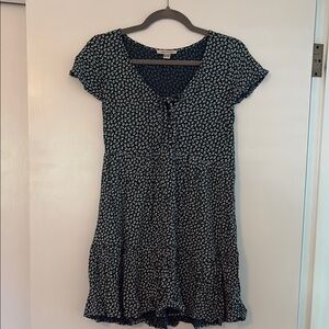 Floral Print Green Dress